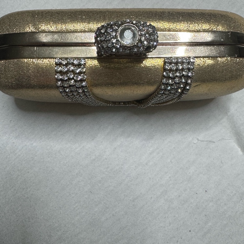 Glamorous Gold Rhinestone Clutch - Picture 3 of 4
